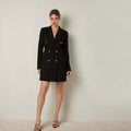 Black Dubetti Style Blazer Dress - ELLY