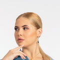 Black Preciosa Czech Crystal 18 Karat Gold-Plated Brass Long and Short Earrings - ELLY