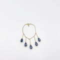 Blue Preciosa Czech Crystal 18 Karat Gold-Plated Brass Bracelet - ELLY