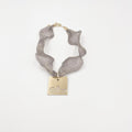 Brown Fil Metallic necklace with 18 Karat gold plated brass chain - ELLY