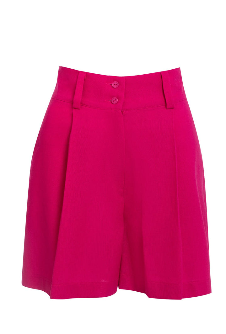 Fuchsia Linen Shorts - ELLY