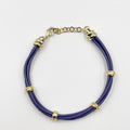 Genuine leather bracelet, fastened with an 18-karat gold-plated brass buckle - ELLY