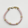 Genuine leather bracelet, fastened with an 18-karat gold-plated brass buckle - ELLY