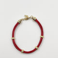 Genuine leather bracelet, fastened with an 18-karat gold-plated brass buckle - ELLY
