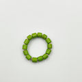 Gold plated 18 karat lab colored stone ring - ELLY