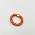Gold plated 18 karat lab colored stone ring - ELLY