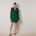 Green Dubetti Style Blazer Dress - ELLY