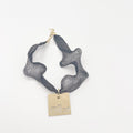 Grey Fil Metallic necklace with 18 Karat gold plated brass chain - ELLY