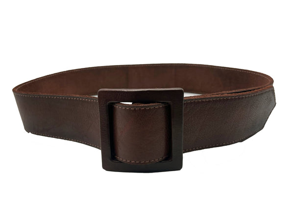 Handmade Leather Belt - Classic Brown - ELLY