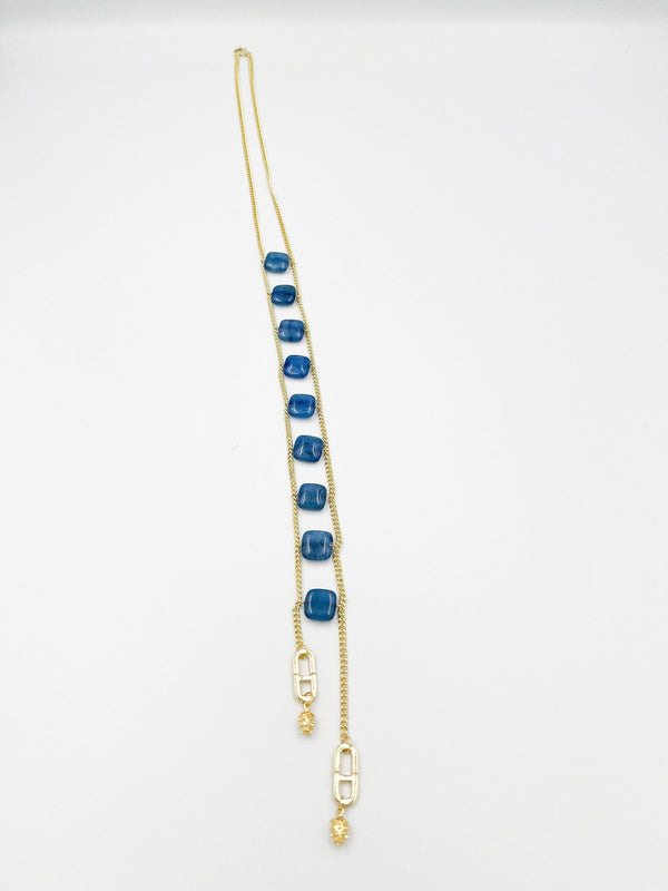Jade Necklace, gold plated 18 karat - ELLY