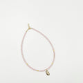 Pink Beaded Necklace with 18-Karat Gold-Plated Brass Ornaments - ELLY