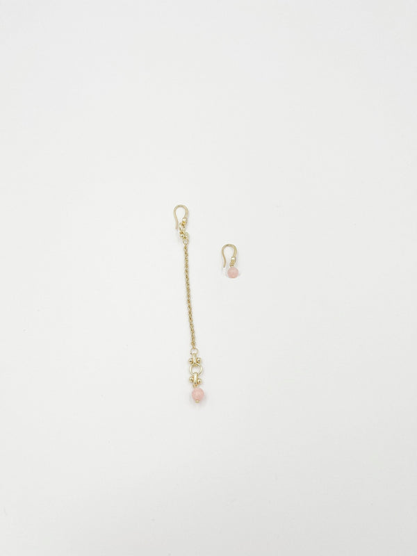 Pink Ornament 18-Karat Gold-Plated Brass Earrings - ELLY