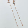 Rose gold rhodium coated metal earrings with zircon motif - ELLY