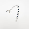 Silver anklet with crystal ornaments - ELLY