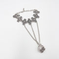 Silver plated brass bracelet ring - ELLY