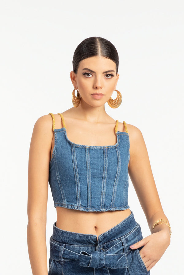 Top with Gold Straps - ELLY