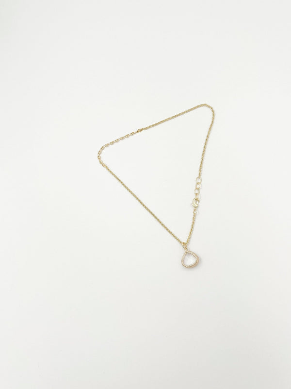 Transparent Zircon Stone Adorned 18-Karat Gold-Plated Chain Necklace - ELLY
