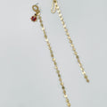 Yellow gold rhodium coated metal earrings with zircon motif - ELLY